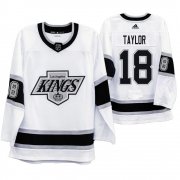 Wholesale Cheap Los Angeles Kings #18 Dave Taylor Men's Adidas 2019-20 Heritage White Throwback 90s NHL Jersey