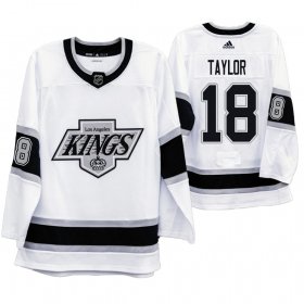 Wholesale Cheap Los Angeles Kings #18 Dave Taylor Men\'s Adidas 2019-20 Heritage White Throwback 90s NHL Jersey