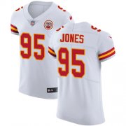 Wholesale Cheap Nike Chiefs #95 Chris Jones White Men's Stitched NFL Vapor Untouchable Elite Jersey