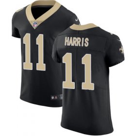 Wholesale Cheap Nike Saints #11 Deonte Harris Black Team Color Men\'s Stitched NFL Vapor Untouchable Elite Jersey