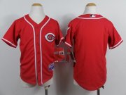 Wholesale Cheap Reds Blank Red Cool Base Stitched Youth MLB Jersey