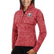 Wholesale Cheap New York Islanders Antigua Women's Fortune 1/2-Zip Pullover Sweater Red