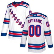Wholesale Cheap Men's Adidas Rangers Personalized Authentic White Road NHL Jersey