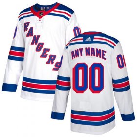 Wholesale Cheap Men\'s Adidas Rangers Personalized Authentic White Road NHL Jersey