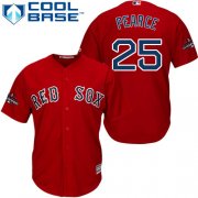 Wholesale Cheap Red Sox #25 Steve Pearce Red New Cool Base 2018 World Series Champions Stitched MLB Jersey