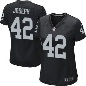 Wholesale Cheap Nike Raiders #42 Karl Joseph Black Team Color Women\'s Stitched NFL Elite Jersey