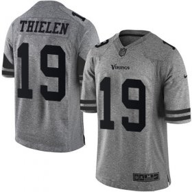 Wholesale Cheap Nike Vikings #19 Adam Thielen Gray Men\'s Stitched NFL Limited Gridiron Gray Jersey