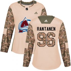 Wholesale Cheap Adidas Avalanche #96 Mikko Rantanen Camo Authentic 2017 Veterans Day Women\'s Stitched NHL Jersey