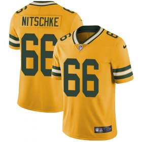 Wholesale Cheap Nike Packers #66 Ray Nitschke Yellow Men\'s Stitched NFL Limited Rush Jersey