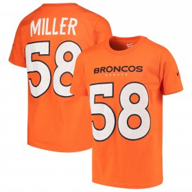 Wholesale Cheap Nike Denver Broncos #58 Von Miller Youth Player Pride 3.0 Name & Number T-Shirt Orange