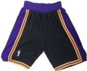 Wholesale Cheap Men's Los Angeles Lakers Black Hardwood Classics Soul Swingman Throwback Shorts