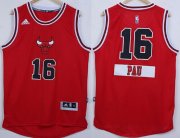Wholesale Cheap Chicago Bulls #16 Pau Gasol Revolution 30 Swingman 2014 Christmas Day Red Jersey