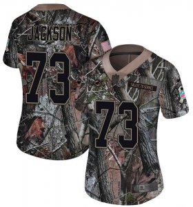 Wholesale Cheap Nike Dolphins #73 Austin Jackson Camo Women\'s Stitched NFL Limited Rush Realtree Jersey