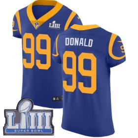 Wholesale Cheap Nike Rams #99 Aaron Donald Royal Blue Alternate Super Bowl LIII Bound Men\'s Stitched NFL Vapor Untouchable Elite Jersey