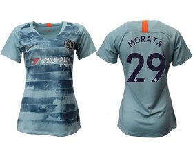 Wholesale Cheap Women\'s Chelsea #29 Morata Third Soccer Club Jersey