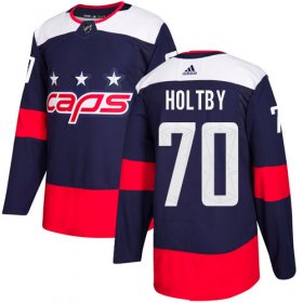 Wholesale Cheap Adidas Capitals #70 Braden Holtby Navy Authentic 2018 Stadium Series Stitched Youth NHL Jersey