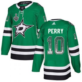 Wholesale Cheap Adidas Stars #10 Corey Perry Green Home Authentic Drift Fashion 2020 Stanley Cup Final Stitched NHL Jersey