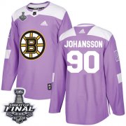 Wholesale Cheap Adidas Bruins #90 Marcus Johansson Purple Authentic Fights Cancer 2019 Stanley Cup Final Stitched NHL Jersey