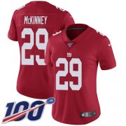 Wholesale Cheap Nike Giants #29 Xavier McKinney Red Alternate Women's Stitched NFL 100th Season Vapor Untouchable Limited Jersey