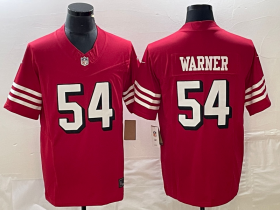 Wholesale Cheap Men\'s San Francisco 49ers #54 Fred Warner Red 2023 FUSE Color Rush Vapor Untouchable Limited Jersey