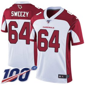Wholesale Cheap Nike Cardinals #64 J.R. Sweezy White Men\'s Stitched NFL 100th Season Vapor Limited Jersey