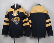 Wholesale Cheap Nike Rams Blank Navy Blue Player Pullover NFL Hoodie