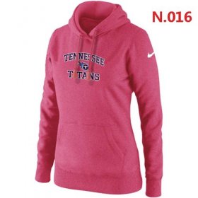 Wholesale Cheap Women\'s Nike Tennessee Titans Heart & Soul Pullover Hoodie Pink