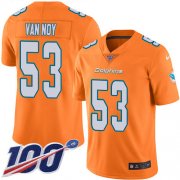 Wholesale Cheap Nike Dolphins #53 Kyle Van Noy Orange Youth Stitched NFL Limited Rush 100th Season Jersey