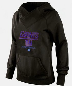 Wholesale Cheap Women\'s New York Giants Big & Tall Critical Victory Pullover Hoodie Black