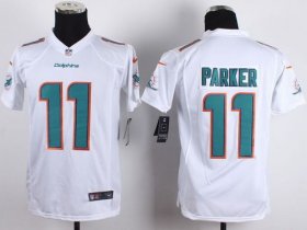 Wholesale Cheap Nike Dolphins #11 DeVante Parker White Youth Stitched NFL New Elite Jersey