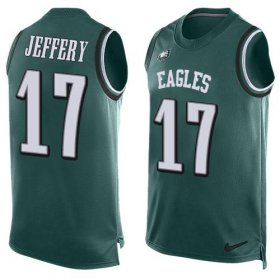 Wholesale Cheap Nike Eagles #17 Alshon Jeffery Midnight Green Team Color Men\'s Stitched NFL Limited Tank Top Jersey