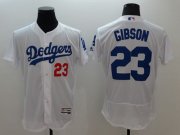 Wholesale Cheap Dodgers #23 Kirk Gibson White Flexbase Authentic Collection Stitched MLB Jersey