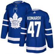 Wholesale Cheap Adidas Maple Leafs #47 Leo Komarov Blue Home Authentic Stitched NHL Jersey