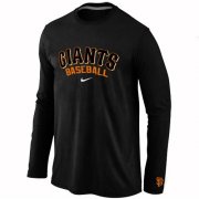Wholesale Cheap San Francisco Giants Long Sleeve MLB T-Shirt Black