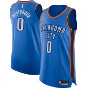 Wholesale Cheap Nike Oklahoma City Thunder #0 Russell Westbrook Blue NBA Authentic Icon Edition Jersey