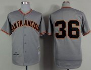 Wholesale Cheap Mitchell And Ness 1962 Giants #36 Gaylord Perry Grey Stitched MLB Jersey