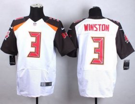 Wholesale Cheap Nike Buccaneers #3 Jameis Winston White Men\'s Stitched NFL New Elite Jersey