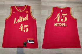 Cheap Cavaliers 45 Donovan Mitchell Red Nike 2023-24 City Edition Swingman Jersey