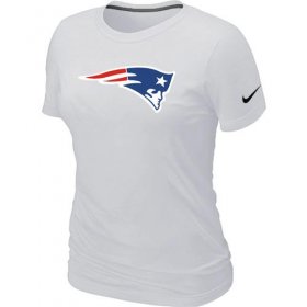 Wholesale Cheap Women\'s Nike New England Patriots Logo NFL T-Shirt White