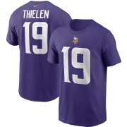 Wholesale Cheap Minnesota Vikings #19 Adam Thielen Nike Team Player Name & Number T-Shirt Purple