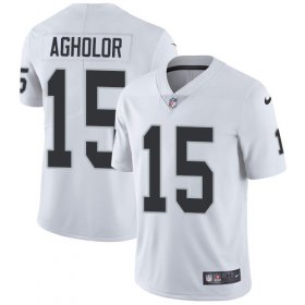 Wholesale Cheap Nike Raiders #15 Nelson Agholor White Men\'s Stitched NFL Vapor Untouchable Limited Jersey