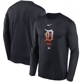 Wholesale Cheap Men\'s Detroit Tigers Nike Navy Authentic Collection Legend Performance Long Sleeve T-Shirt