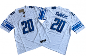 Cheap Men\'s Detroit Lions #20 Barry Sanders White 2023 F.U.S.E. Vapor Untouchable Limited Football Stitched Jersey