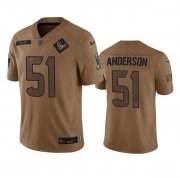 Wholesale Cheap Men's Houston Texans #51 Will Anderson Jr. 2023 Brown Salute To Service Limited Football Stitched Jersey