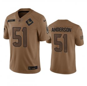 Wholesale Cheap Men\'s Houston Texans #51 Will Anderson Jr. 2023 Brown Salute To Service Limited Football Stitched Jersey