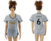 Wholesale Cheap Women's Manchester United #6 Pogba Sec Away Soccer Club Jersey