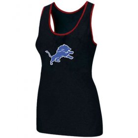 Wholesale Cheap Women\'s Nike Detroit Lions Big Logo Tri-Blend Racerback Stretch Tank Top Black