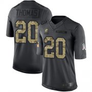 Wholesale Cheap Nike Browns #20 Tavierre Thomas Black Men's Stitched NFL Limited 2016 Salute to Service Jersey