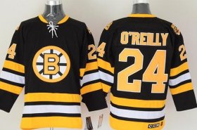 Wholesale Cheap Bruins #24 Terry O\'Reilly CCM Throwback Black Stitched NHL Jersey