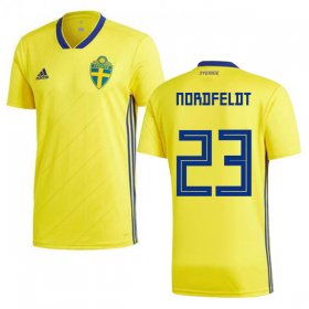 Wholesale Cheap Sweden #23 Nordfeldt Home Soccer Country Jersey